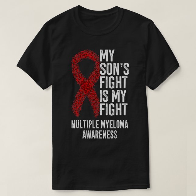 Camiseta Cancer Sanguíneo A Luta do Meu Filho É A Minha Lut (Frente do Design)
