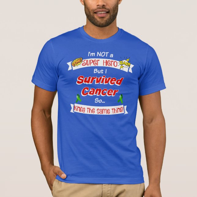 Camiseta Cancer sobrevivido - super-herói (Frente)