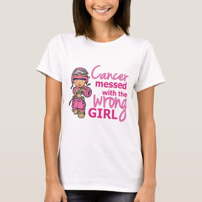 Camiseta Cancer sujado com o cancro da mama errado da (Frente)