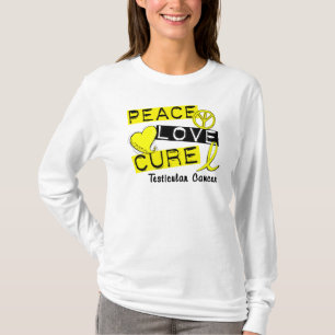 Camiseta Cancer Testicular da CURA do AMOR da PAZ