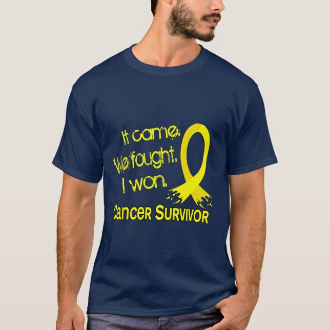 Camiseta Cancer Testicular do sobrevivente 11 (Frente)