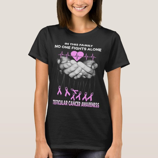 Camiseta cancer testicular ninguém luta sozinho (Frente)