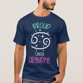 Camiseta Cancer Vovó Orgulhosa Vovó Zodioca Símbolo Abençoa