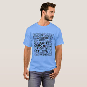 Camiseta Cancer Zodiac Word Cloud Inspiration Men's T-Shirt