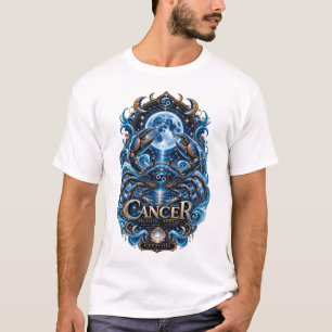 Camiseta Câncer Zodíaco Caranguejo Celestial Lua Astrologia