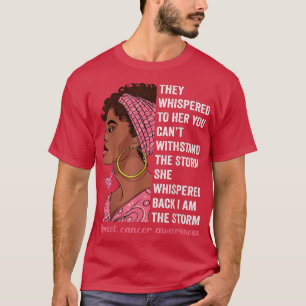 Camiseta Canceres De Mama Afro-Americanos Para Mulheres