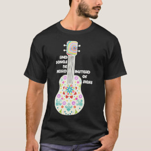 Camiseta Canções a Serem Ouvidas Palavras De Teatro Musical