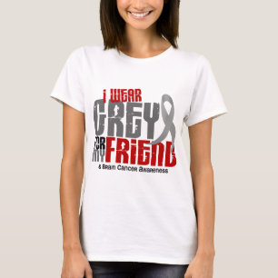 Camiseta Cancro cerebral eu visto o cinza para meu amigo