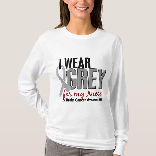 Camiseta CANCRO CEREBRAL eu visto o cinza para minha (Frente)