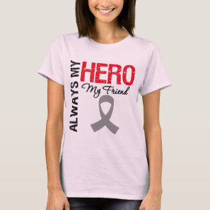 Camiseta Cancro cerebral sempre meu herói meu amigo