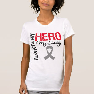 Camiseta Cancro cerebral sempre meu herói meu pai