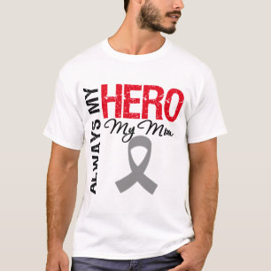 Camiseta Cancro cerebral sempre meu herói minha mamã