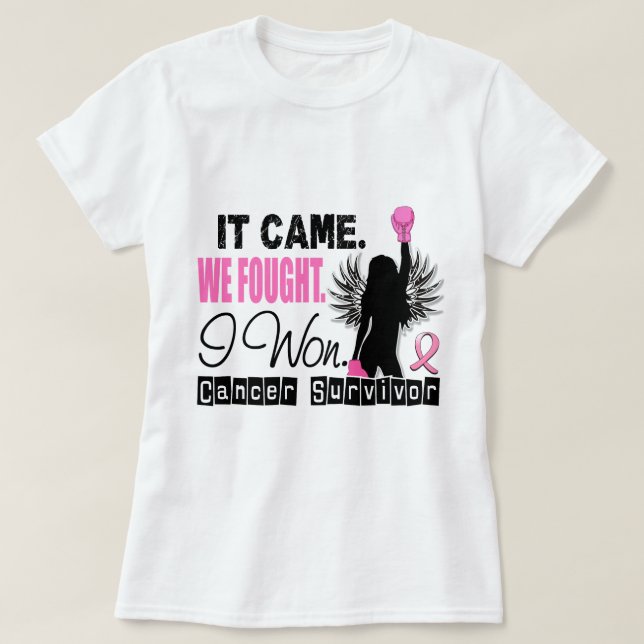 Camiseta Cancro da mama do sobrevivente 22 (Frente do Design)