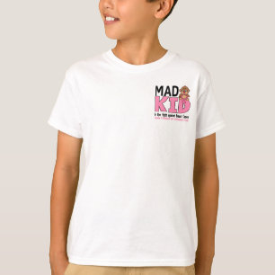 Camiseta Cancro da mama louco do miúdo