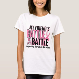 Camiseta Cancro da mama minha BATALHA DEMASIADO 1 amigo