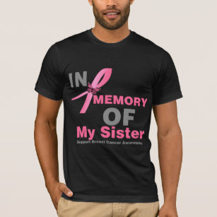 Camiseta Cancro da mama na memória de minha irmã