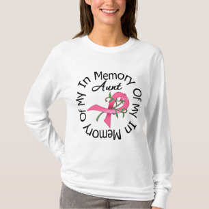 Camiseta Cancro da mama na memória de minha tia (fita