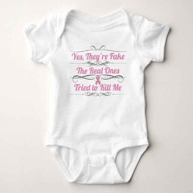 Camiseta Cancro da mama sim são falsificação (Frente)