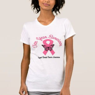 Camiseta Cancro da mama sobrevivente de 10 anos