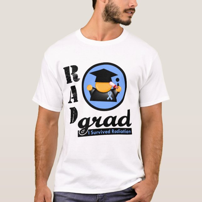 Camiseta CANCRO DA PRÓSTATA do formando da radiação (Frente)