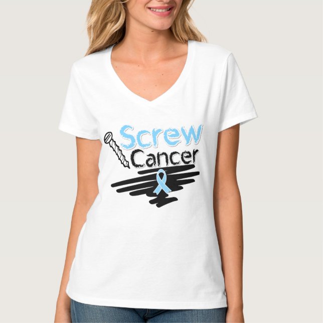 Camiseta Cancro da próstata engraçado do parafuso (Frente)