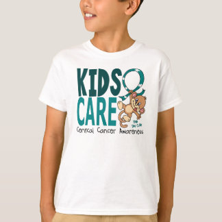 Camiseta Cancro do colo do útero do cuidado 1 dos miúdos