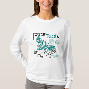 Camiseta CANCRO DO COLO DO ÚTERO eu visto a cerceta e o