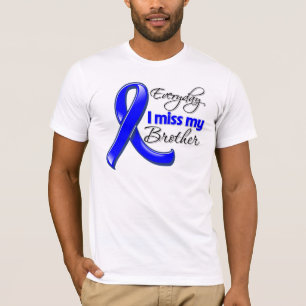 Camiseta Cancro do cólon diário da senhorita Meu Irmão d