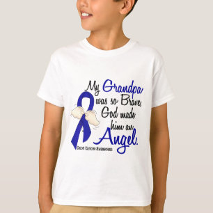 Camiseta Cancro do cólon do vovô do anjo 2