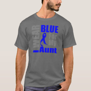 Camiseta Cancro do cólon eu visto a tia da fita azul