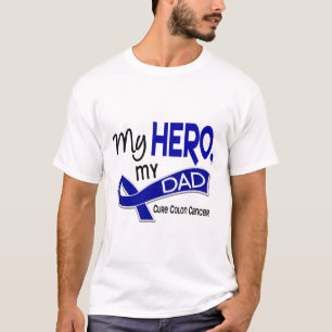 Camiseta Cancro do cólon MEU HERÓI MEU PAI 42