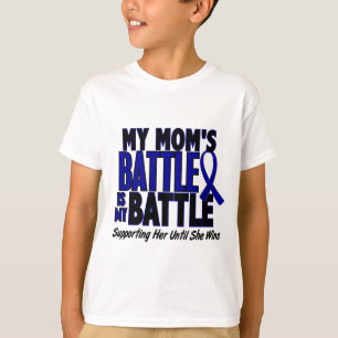 Camiseta Cancro do cólon MINHA BATALHA DEMASIADO 1 mamã
