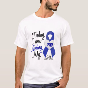 Camiseta Cancro do cólon que FALTA MEU PAI
