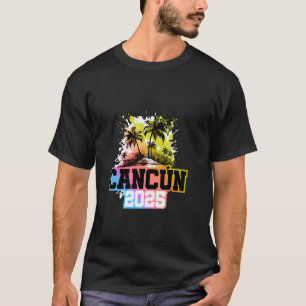 Camiseta Cancun 2025 México Colorido Férias em Equipe