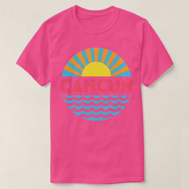 Camiseta Cancun Beach Sun E Waves (Frente do Design)
