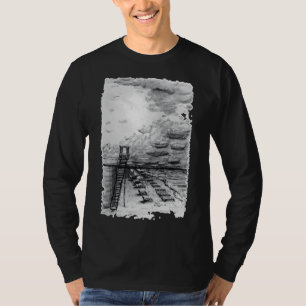 Camiseta Cancun Beach turvo preto e branco