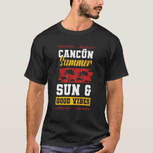 Camiseta Cancún Férias Vibes Citação do Partido de Verão do
