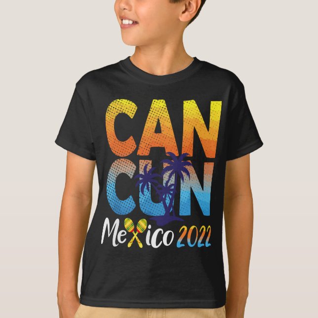 Camiseta Cancún México 2022 - Souvenir Matching Family Vaca (Frente)