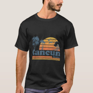 Camiseta Cancun Mexico Beach Summer Vacation Sun Vintage 70