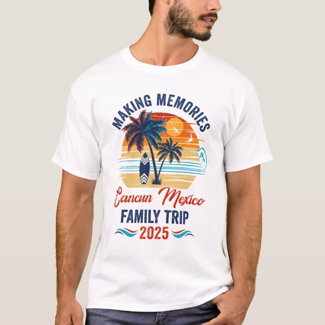Camiseta Cancún Mexico Family Vacation 2025 Memories (Cancú (Frente)