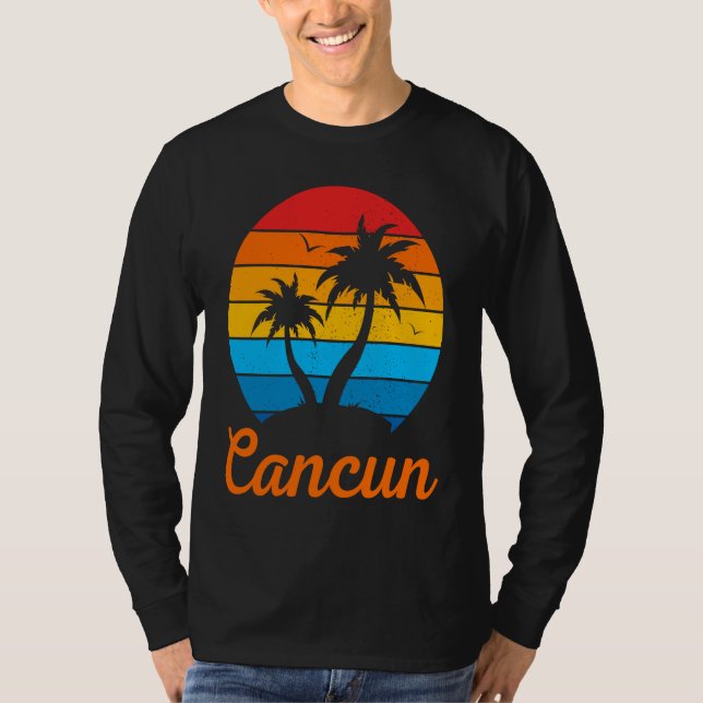 Camiseta Cancun Mexico Family Vacation Beach Tropical (Frente)