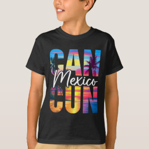 Camiseta Cancun México Palmeira Pôr do Sol Praia Verão Féri