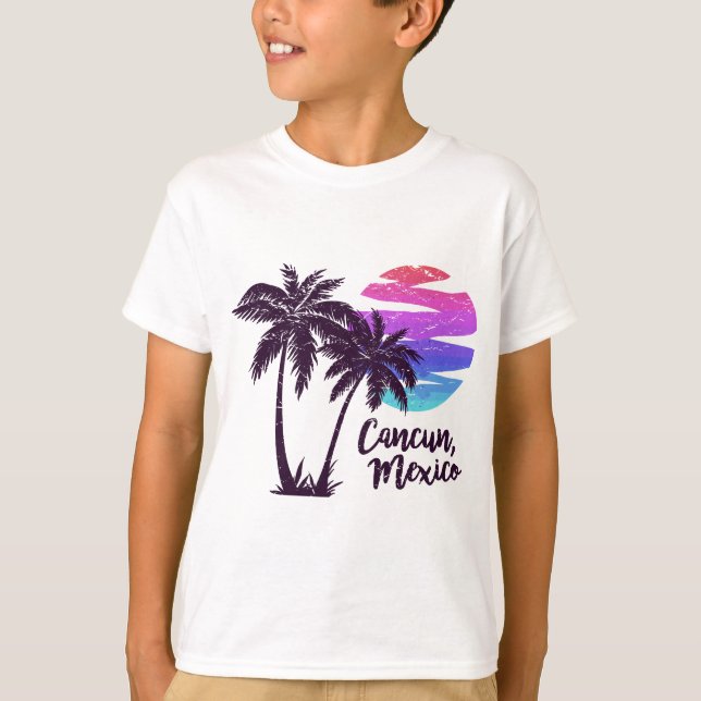 Camiseta CANCUN MEXICO Praia Férias Honeymoon Primavera Bre (Frente)