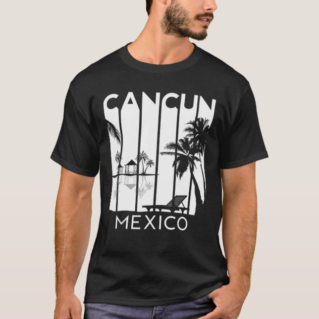 Camiseta Cancún México Retrô no Verão do México (Frente)