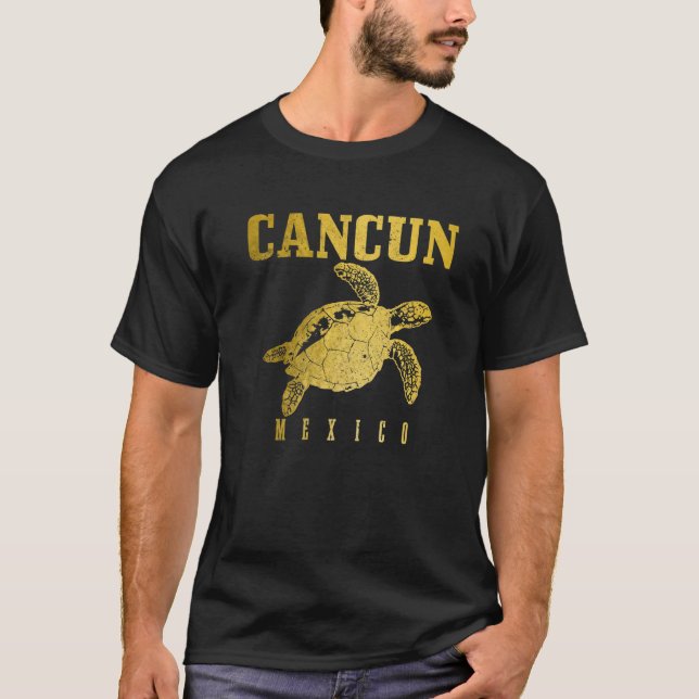 Camiseta Cancun Mexico Sea Turtle Beach Scuba Diving Diver  (Frente)