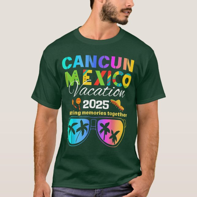 Camiseta Cancun Mexico Vacation Beach 2025 Trip Group Squad (Frente)