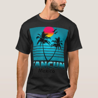Camiseta Cancún México Vacinação Tropical Souvenir Verão