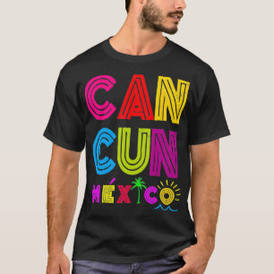 Camiseta Cancún para Mulheres Homens Crianças Cortam a Famí