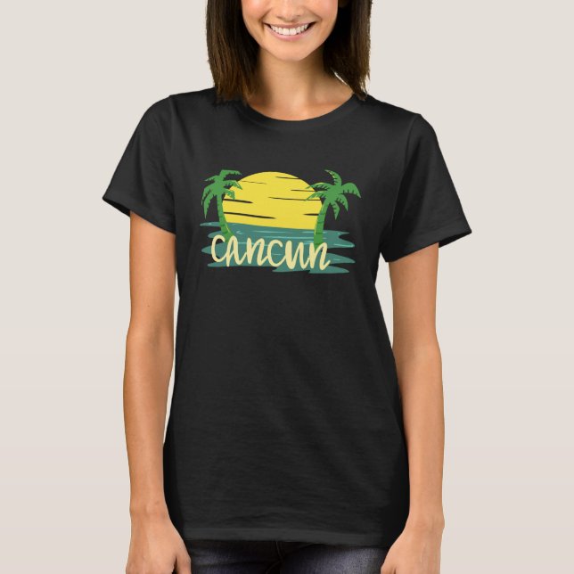 Camiseta Cancun Spring Break Mexico Holiday Vacation Friend (Frente)