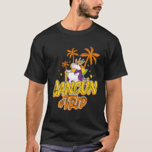 Camiseta Cancun Trip Unicorn Party Férias México